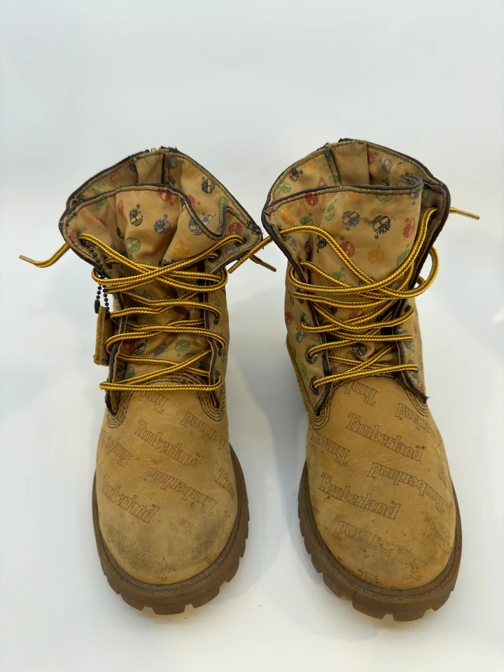 Timberland 4.5 Unisex Roll Top Raro De Colección Trabajo Senderismo Bota Foto 3 de 4