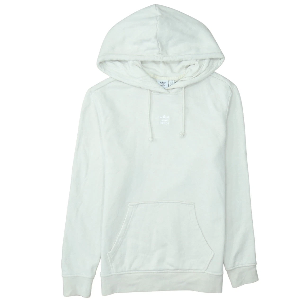 Adidas Women's Ivory Hoodie Size 10 Pullover Cotton Blend