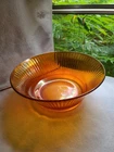 Imperial Marigold Vintage Carnival Glass Bowl 9" "Smooth Rays" Pattern