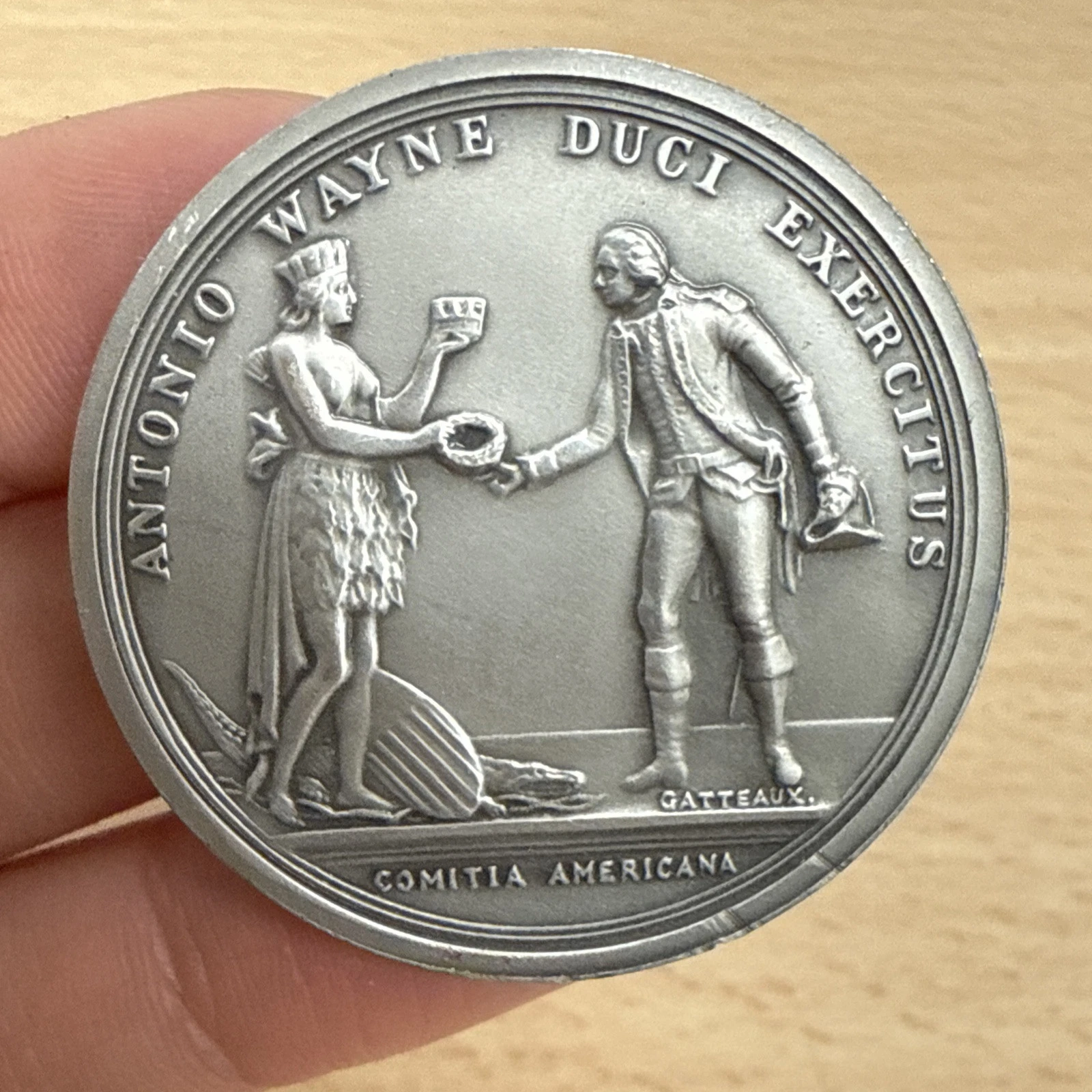 Médaille Antonio Wayne Duci Exercitus Comitia Americana Par Gatteaux