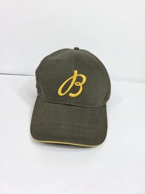 BREITLING Olive Green Cap Hat Gold Logo OSFA Strapback 