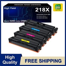 4PK W2180X Toner Fits HP 218X LaserJet Pro 3201dw MFP 3301 3301fdw WITH CHIP