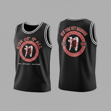 Hot Men Sick of It All Basketball Jersey Blac...
