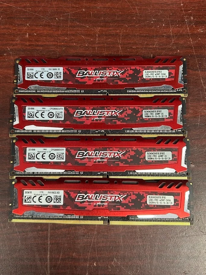DDR4 SDRAM Ballistix 4 GB Capacity per Module Memory (RAM) for
