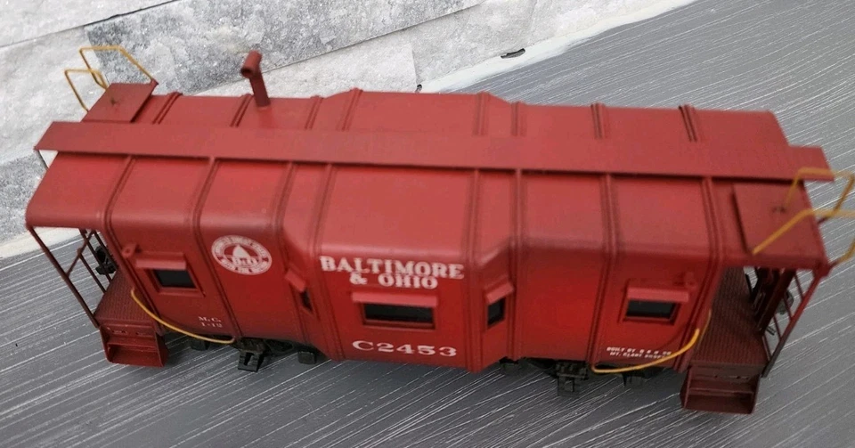O Scale Brass B&O #C2453 Wagontop Caboose Ptd. [Max Gray/USH(?)] MINT!! - Image 4 of 4