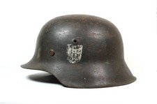 Elmetto originale WW2 esercito tedesco decalcomania singola EF64 M42