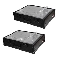 ProX T-TT Black DJ Turntable ATA Flight Road Ready Case Pair Technics, Vestax...