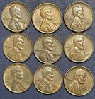 Lincoln Cents. Lot Of 9. 1953, 54, 55 P, D, S. Maybe Fine Or Better Condition
