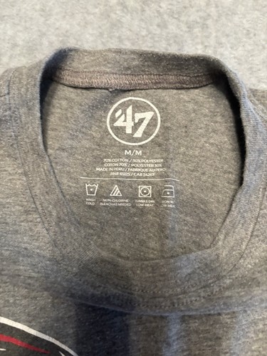 ‘47 Brand Atlanta Falcons T-Shirt Men’s Medium Gray Super Bowl LI Rise Up Crew - Picture 2 of 8