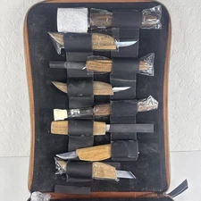 Beavercraft Deluxe S50X Carving Kit Leather Satchel Wood Carving Walnut Handles