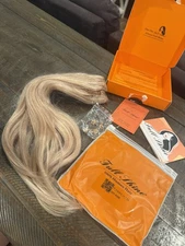 NEW Full Shine 100% Human Hair Extensions Light Blonde Tape In Seamless