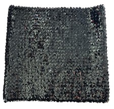 Vintage 80s Creations III Black Sequin Tank Top OS Glam Disco