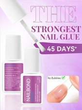 Extra Strong Brush-On Nail Glue For Acrylic Nails, Nail Tips & Press-On Nails