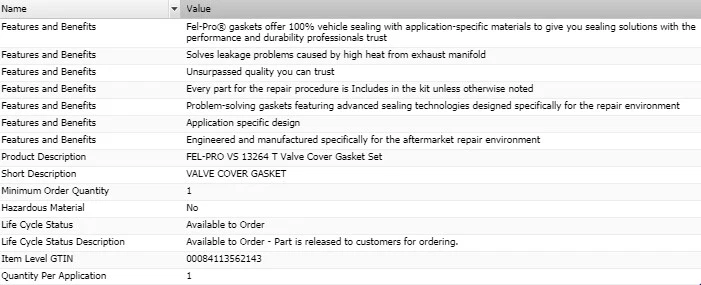FEL-PRO Valve Cover Gasket Set For 1978-1979 MERCURY ZEPHYR V8-5.0L - Image 2 of 4