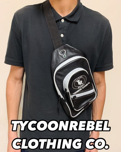 Tycoonrebel Umhängetasche Leder TYCOON LOGO Messenger Sling Bag dunkelbraun - Bild 8 von 10