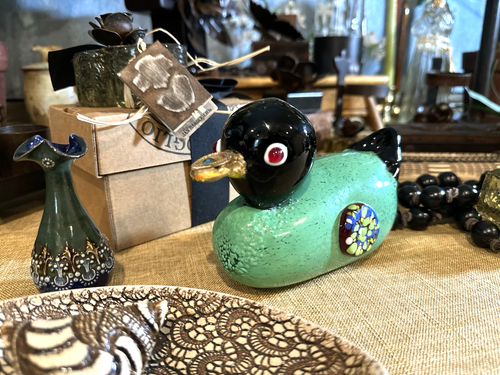 VTG Murano Style Multicolored Hand Blown Art Glass Duck Figurine Paperweight 7x4 - Picture 4 of 19