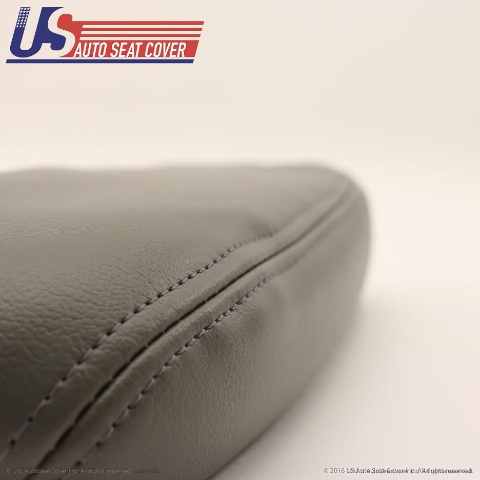 Center Console Armrest Leather Synthetic Cover For Ford F250 99-10 Gray Stitch