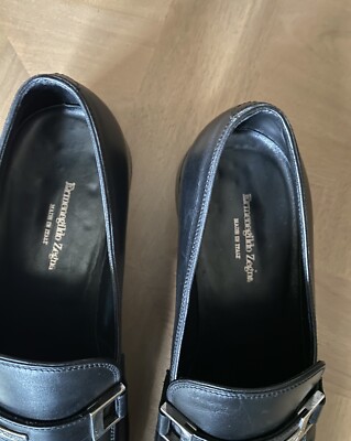 ERMENEGILDO Zegna Slip on Dress Loafers Gancini Leather Sz US 9