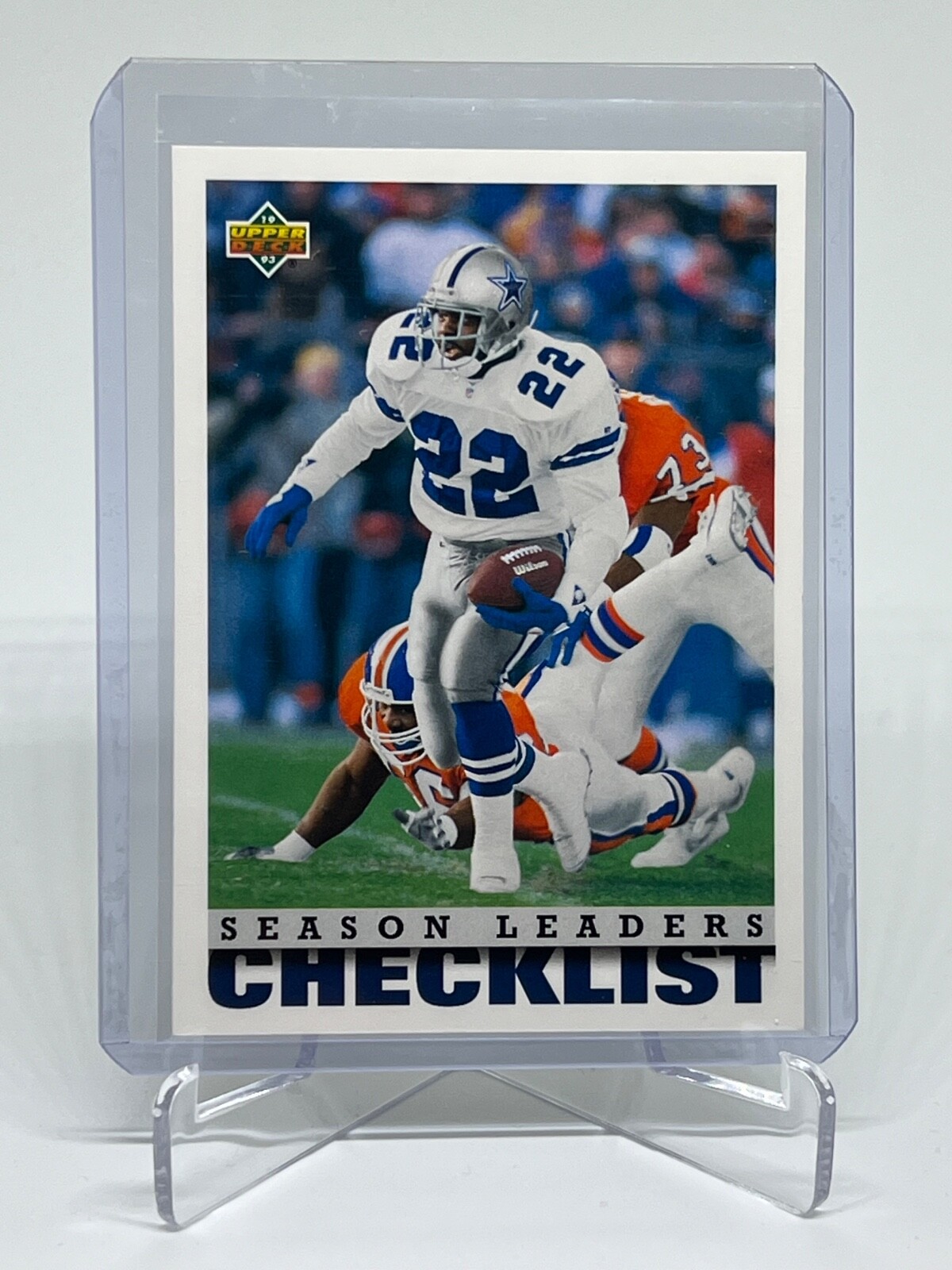 1993 Upper Deck Emmitt Smith #431 Season Leaders Checklist Dallas Cowboys