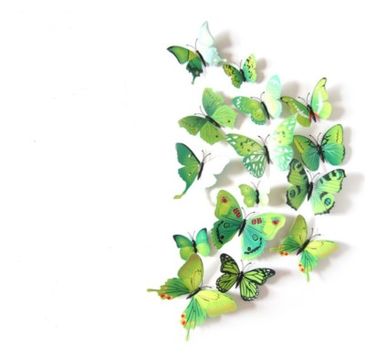 12-Pack 3D Butterfly Wall Stickers PVC Decals Home Decor Art Mural for Bedroom