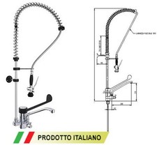 Gruppo Doccia Miscelatore Rubinetto Professionale Doccione Cucine Ristorante D