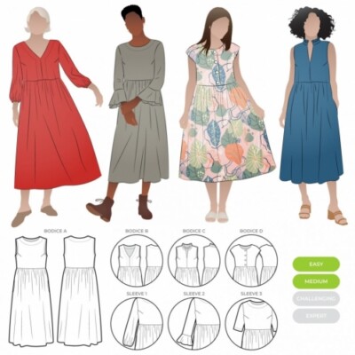 Style Arc Schnittmuster Montana Kleid Erweiterungspaket Kleider Größen 10-22