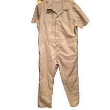 Vintage Dickies Jumpsuit Coveralls Mechanic Work Khaki Sz. 46 M Short Sleeve