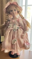 Vintage Show Stoppers 20  Porcelain Doll Lucy Stand/ Box Collectible Home Decor
