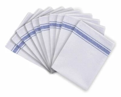 Pack of 20 Cotton Catering Tea Towels Kitchen Restaurant Bar Glass Cloths - Image 1 of 3