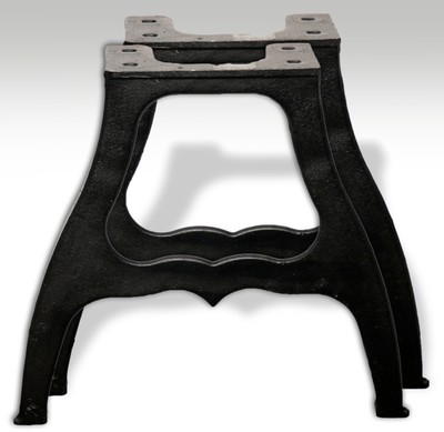Pair Of New York Industrial Machine Cast Iron Coffee Table Legs Ebay