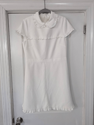 Gal Meets Glam Emma Ruffle dress women's size 12 white Gal Meets Glam Emma Ruffle dress women's size 12 white