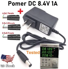 Tested 8.4V 1A Power Supply Adapter Replacement Charger For Lithium-ion+3  Plug