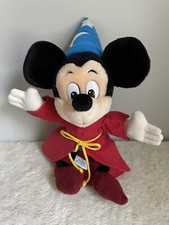Vintage Walt Disney Fantasia Mickey Mouse Plush Stuffed Toy Sorcerer Disneyland