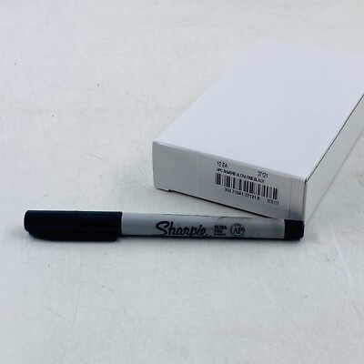 144 New Sharpie Ultra Fine Point Permanent Markers Black Precision 37121