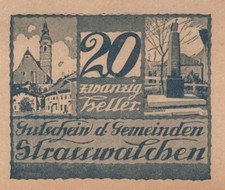 20 HELLER 1920 City of STRASSWALCHEN Salzburg AUSTRIA Notgeld Banknote #PE874.U