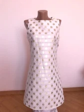 True Decadence White Dress With Golden Dots Size 8 Pre-owned