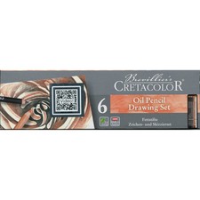 Juego de caja de lata de lápiz de aceite Cretacolor/6