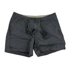 Guide Series Gander Mountain Gray Chino Drawstring Shorts Flat Front Sz 4 Cotton