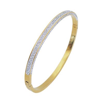 Kristall Armreif Armband, Gold Wasserdicht Schmuck, Stapelbar, Zierlich Minimalistisch