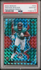 TRAVON WALKER 2022 RED/GREEN CHOICE MOSAIC GEM MINT 10 PSA #333 ROOKIE CARD RC