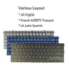 US / LA SP / FR Laptop Keyboard For HP 14-ep 14-ep0000, 240 G10, 245 G10 Backlit