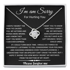 I'm Sorry Gift For Wife Necklace, Sorry Gift for Girlfriend, Forgiveness Gift
