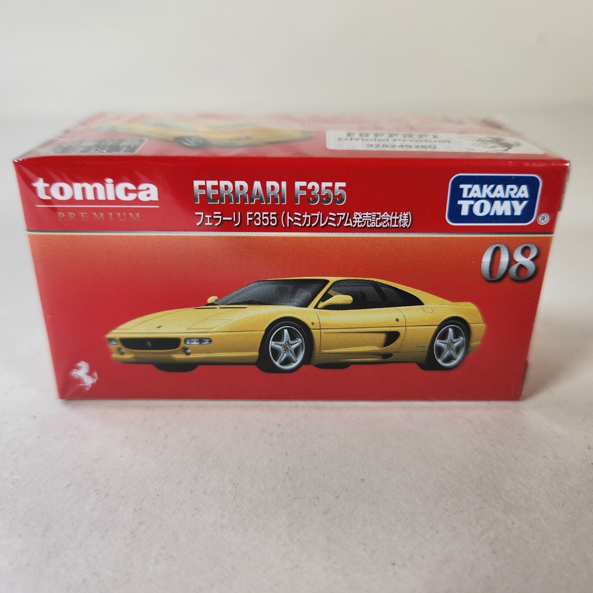 Tomica Premium Ferrari F355 Yellow Commemorative 1/62 Scale