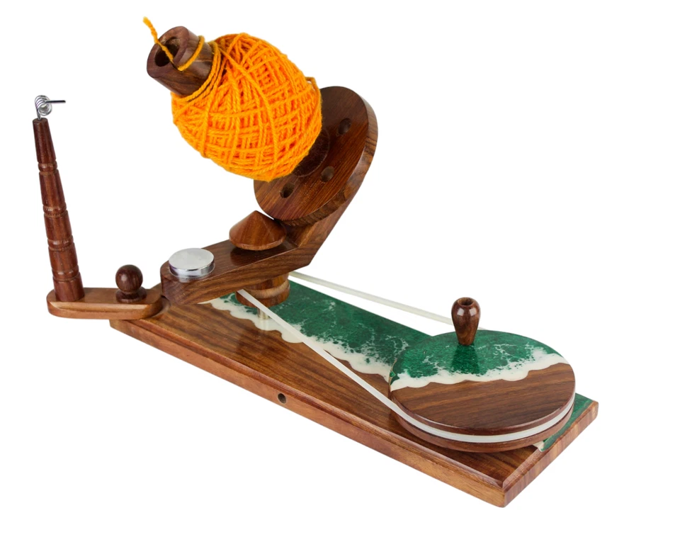 Деревянная моталка для пряжи для вязания, моталка для мячей, быстрая моталка для деревянной пряжи - моталка для мячей - Изображение 3 из 4