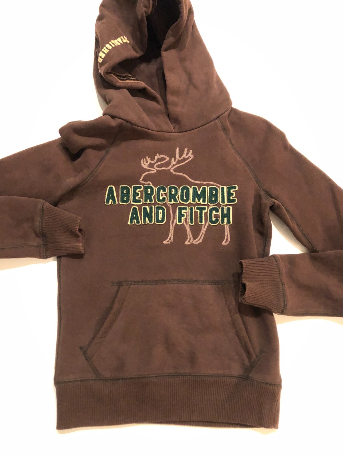 Brown Hoodie Fleece Moose Logo 