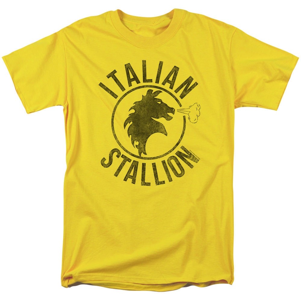 T-shirt Rocky Italian Stallion Retro Slogan Cool | Marque Fruit Of The Loom | Neuf Sans étiquettes