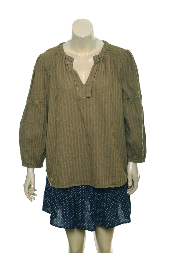 Anthropologie Akemi Kin Топ XL 12 женщин повседневный Puff рукав блузка новый 37143