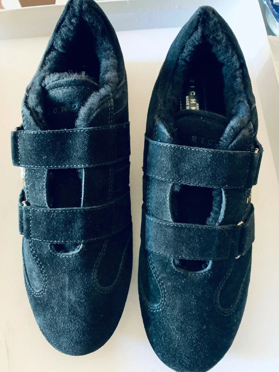 New JOHN RICHMOND Italy Suede Leather fur Sneakers Shoes Size EU 38 US 8