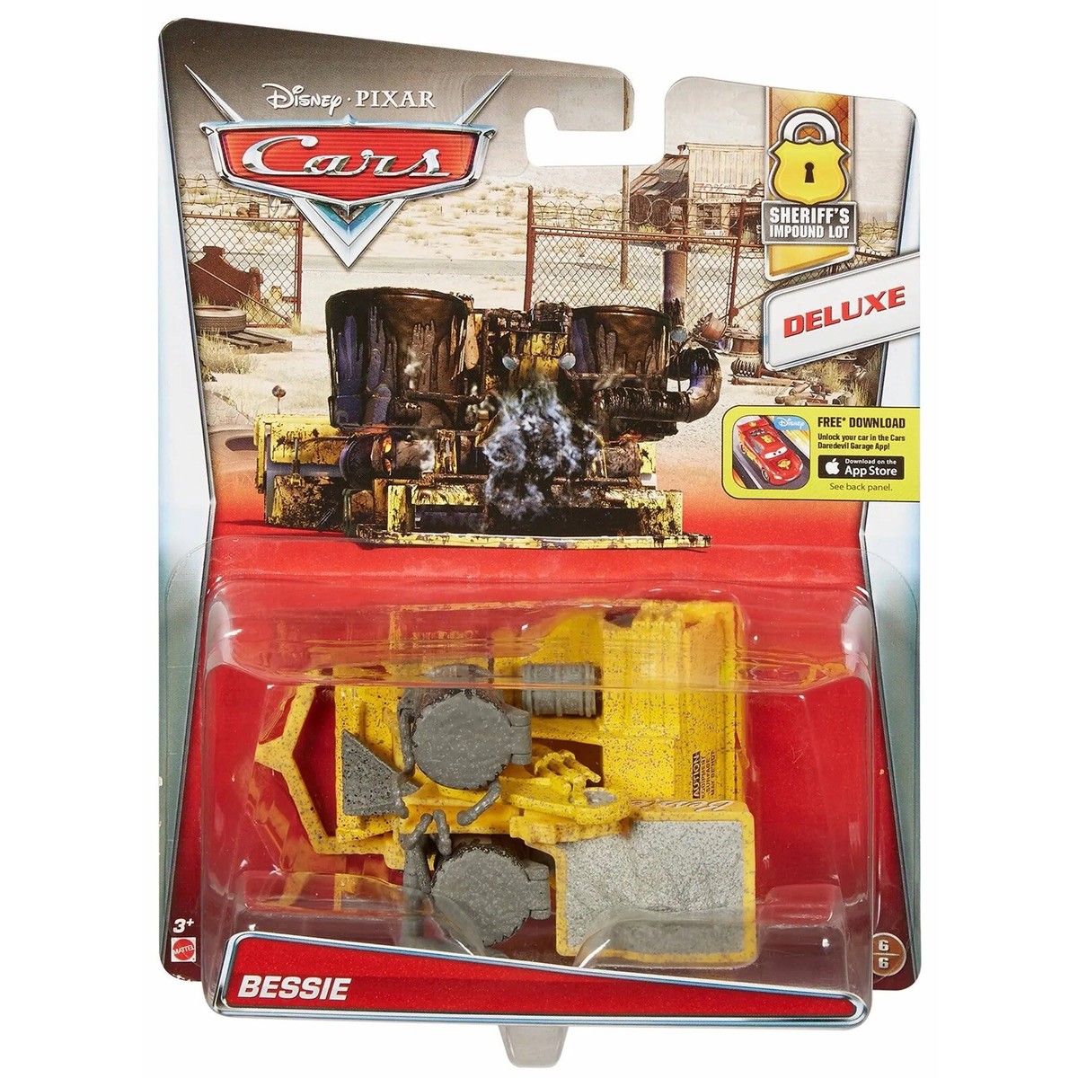 カーズ マテル　ベッシー　BESSIE デラックス　レア DISNEY PIXAR CARS BESSIE ROAD PAVER MACHINE DELUXE DIE-CAST