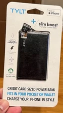 iPhone TYLT Slim Boost Power Bank Built-In IPHONE Cable MFI-Certified 1300mAh